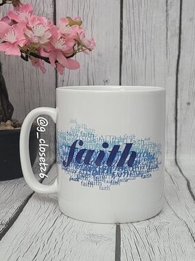 Coventry  Jumbo Oversize Ceramic Mug 'Faith' Design
